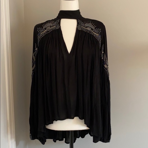 Free people gorgeous halter beaded top - Picture 7 of 8